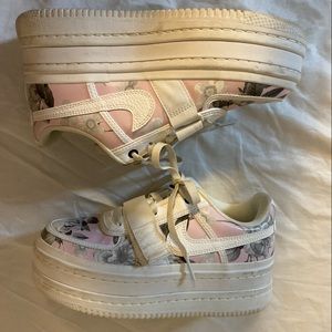 Platform pink floral airforces